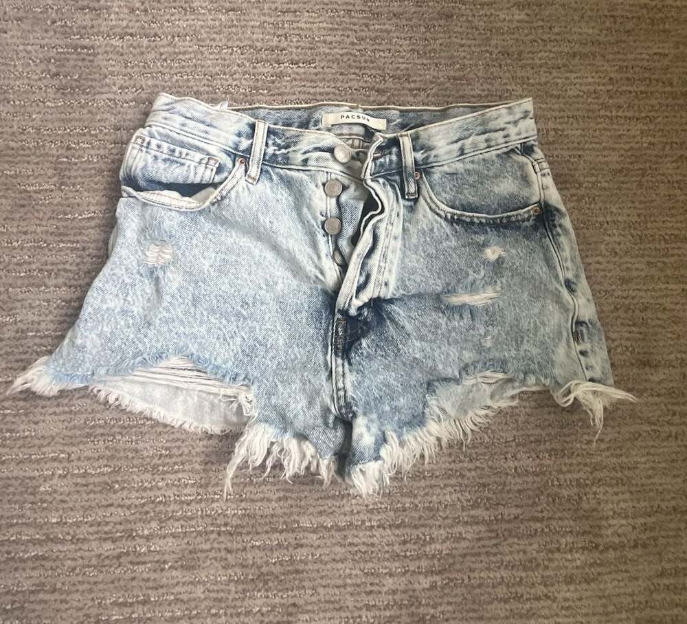 PacSun Vintage High Rise Denim Shorts Size 26